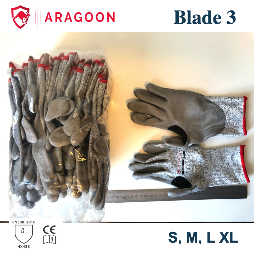 120 pairs BLADE 3 | Level 3 Cut Resistant Gloves